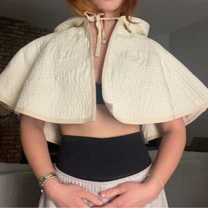 Cream Quilted Cape